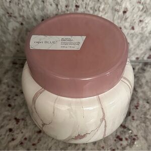 Capri Blue Aloha Orchid Marble Jar Candle in Dusty Pink